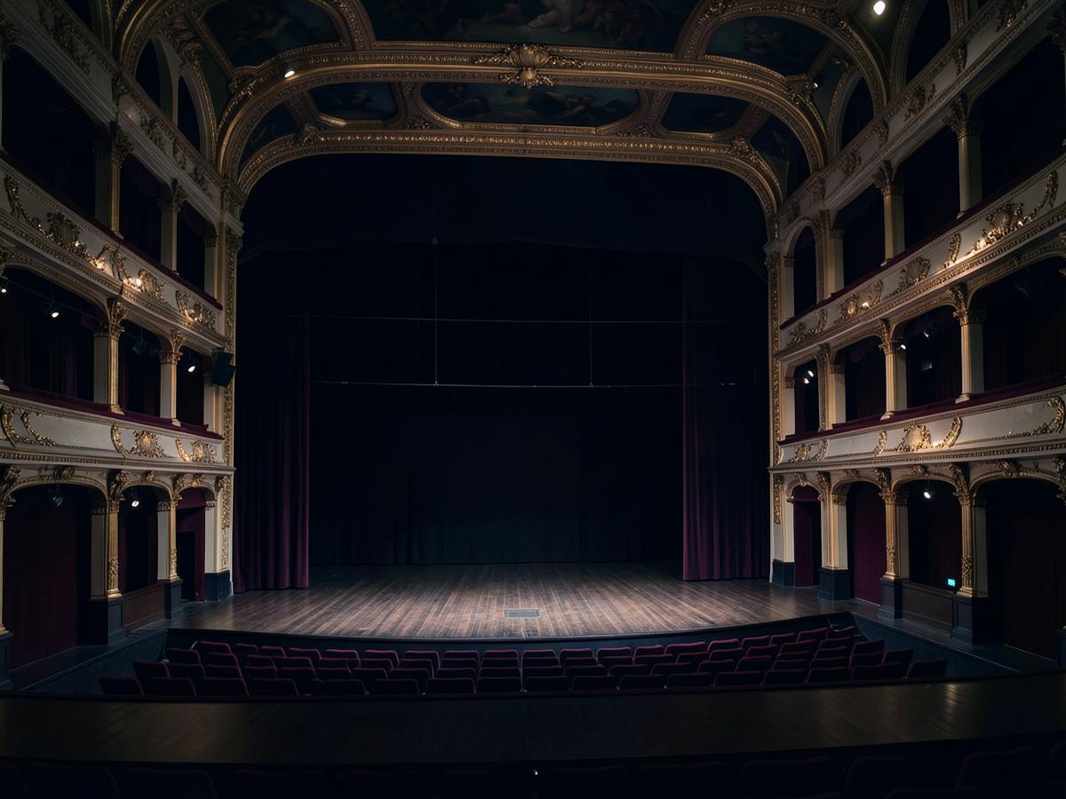 Historic opera house stage